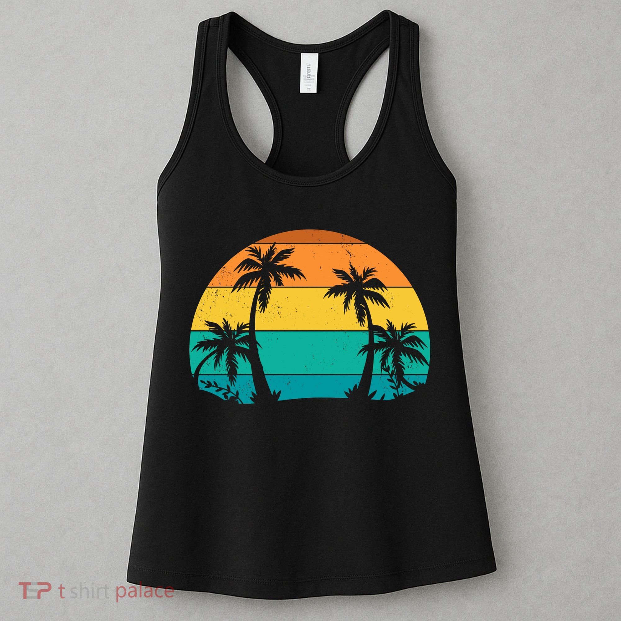 Retro Summer Tropical Beach Women's Tank Top