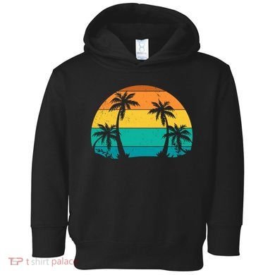 Retro Summer Tropical Beach Toddler Hoodie