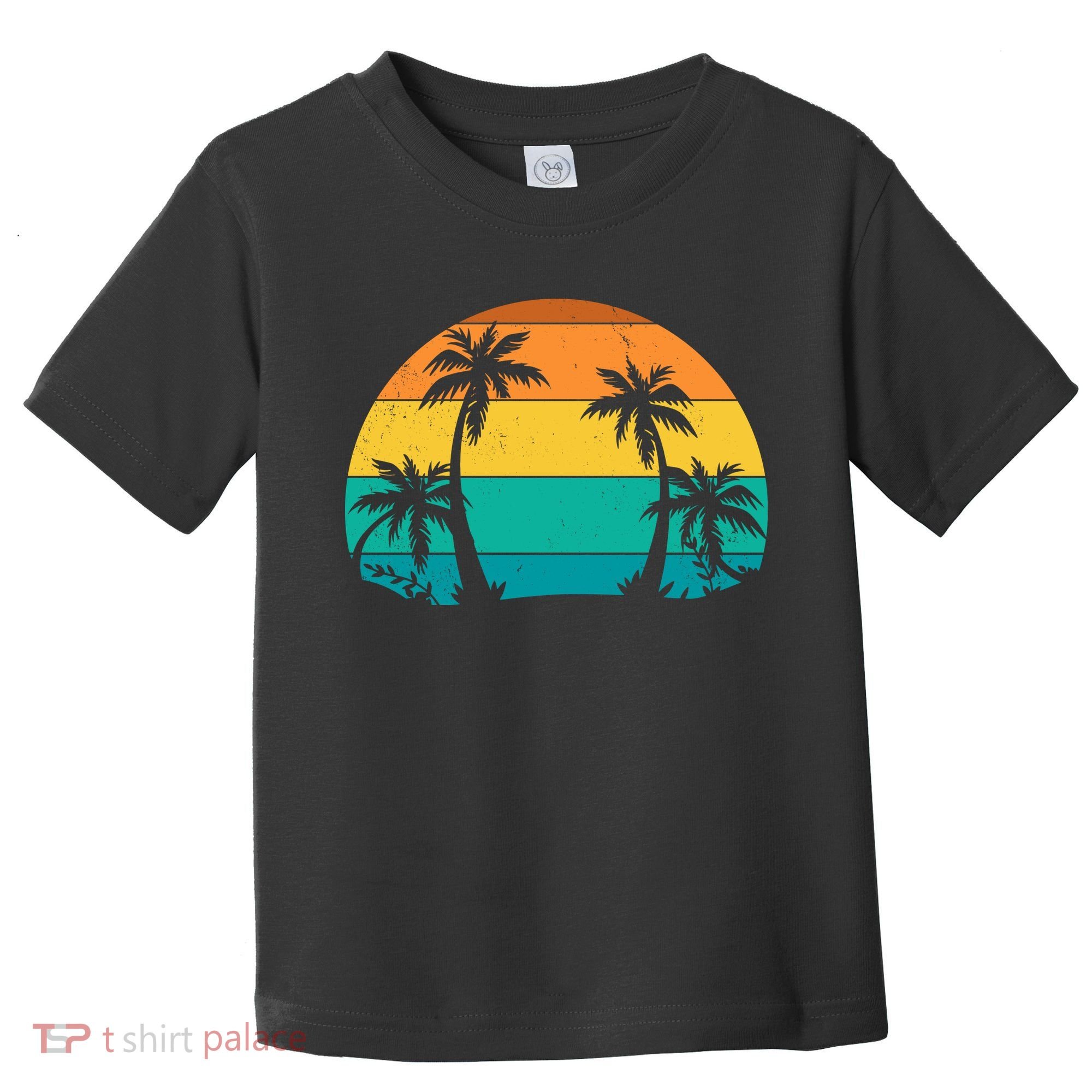 Retro Summer Tropical Beach Toddler T-Shirt