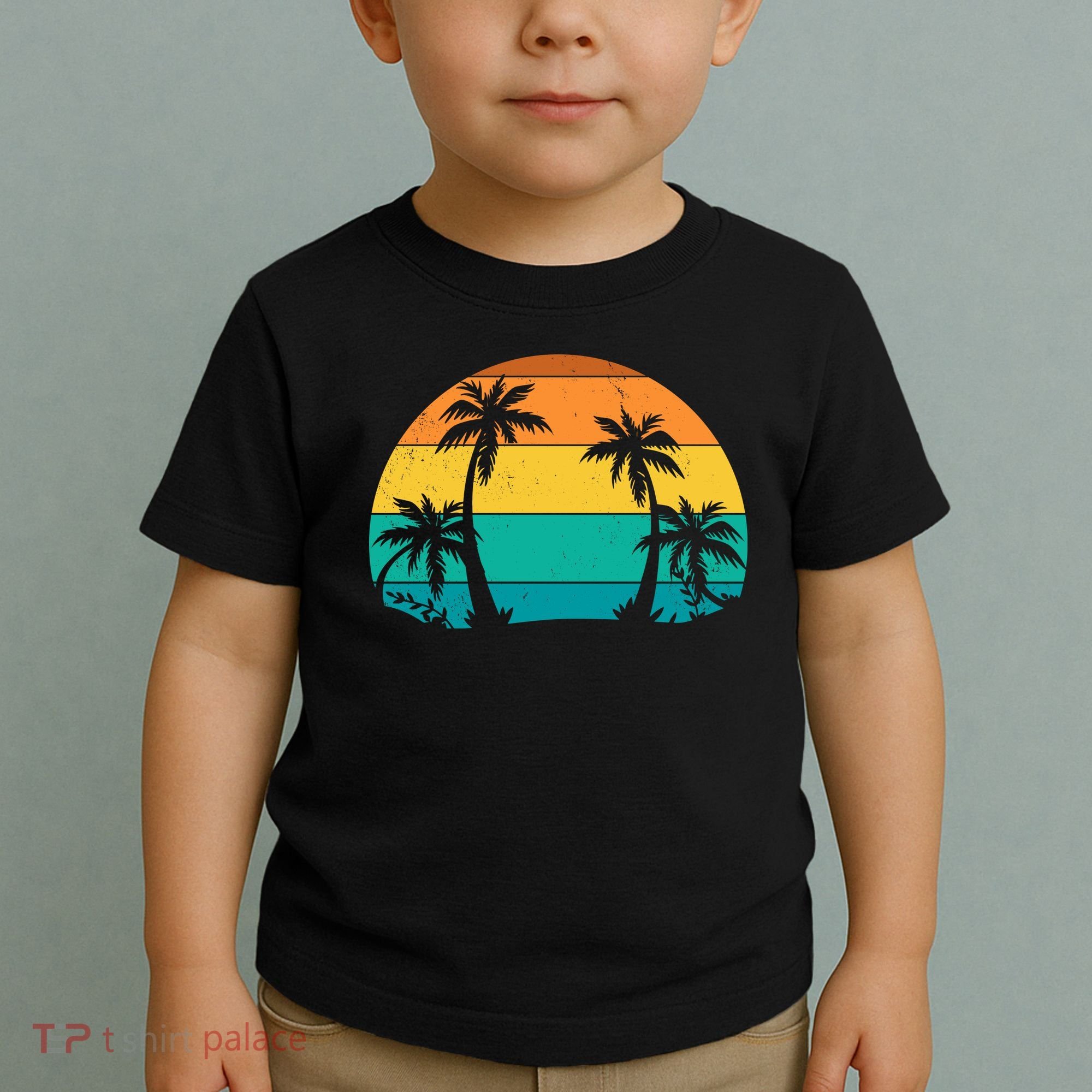 Retro Summer Tropical Beach Toddler T-Shirt