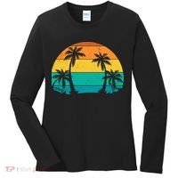 Retro Summer Tropical Beach Women's Long Sleeve Shirt thumb 0