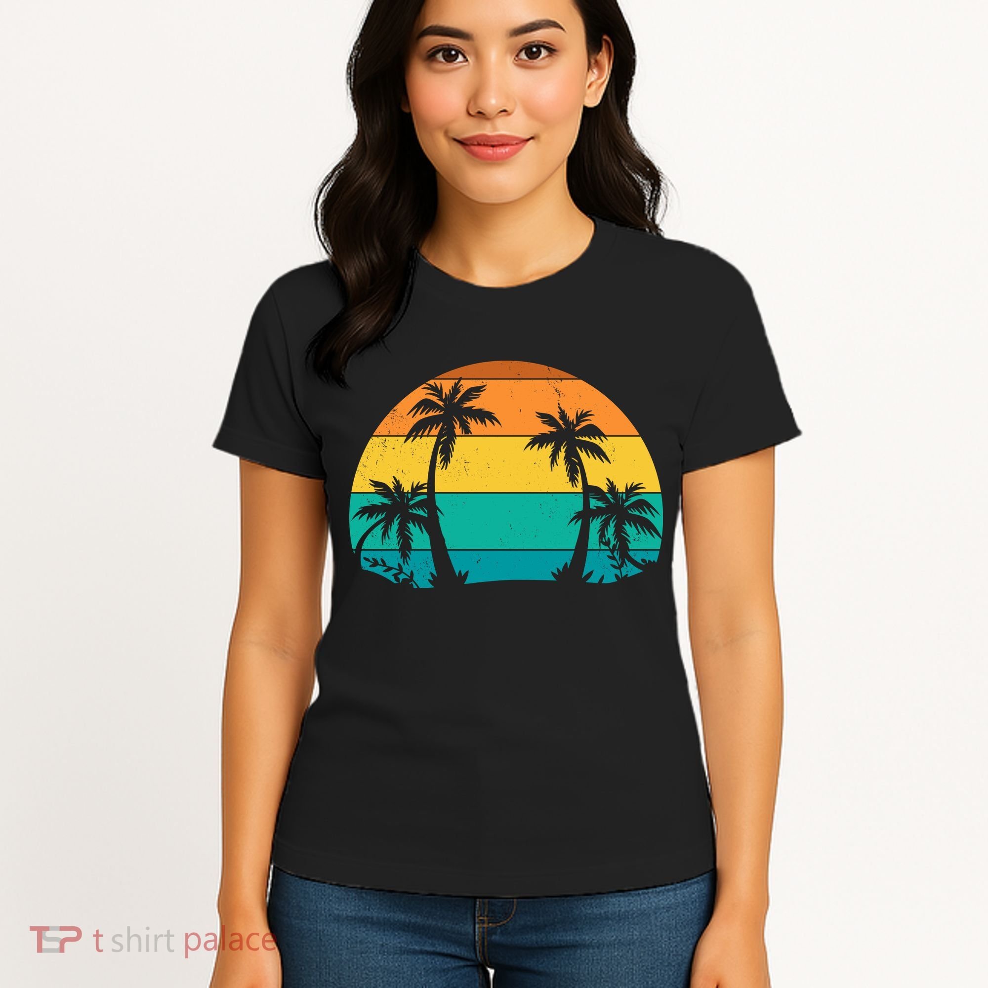 Retro Summer Tropical Beach Women's T-Shirt