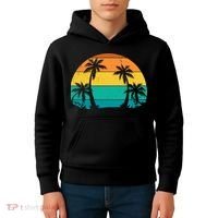 Retro Summer Tropical Beach Kids Hoodie thumb 4