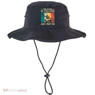 Rafting Saying The River Is Calling And I Must Go Rafting Meaningful Gift Bucket Hat