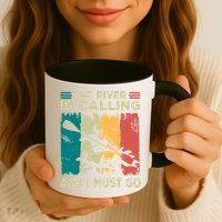 Rafting Saying The River Is Calling And I Must Go Rafting Meaningful Gift Coffee Mug thumb 3