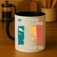 Rafting Saying The River Is Calling And I Must Go Rafting Meaningful Gift Coffee Mug thumb 4