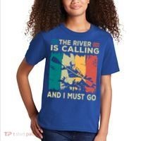 Rafting Saying The River Is Calling And I Must Go Rafting Meaningful Gift Kids T-Shirt thumb 2
