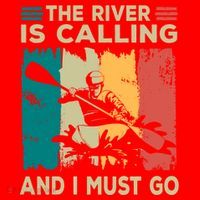 Rafting Saying The River Is Calling And I Must Go Rafting Meaningful Gift Santa Hat thumb 1