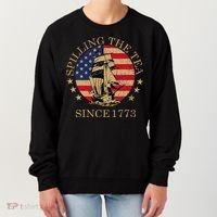 Retro Spilling The Tea Since 1773 4th Of July Gift Women's Sweatshirt thumb 0