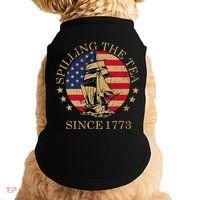 Retro Spilling The Tea Since 1773 4th Of July Gift Doggie Tank thumb 0