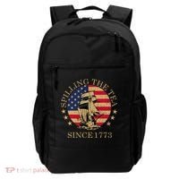 Retro Spilling The Tea Since 1773 4th Of July Gift Backpack thumb 0