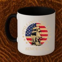 Retro Spilling The Tea Since 1773 4th Of July Gift Coffee Mug thumb 2
