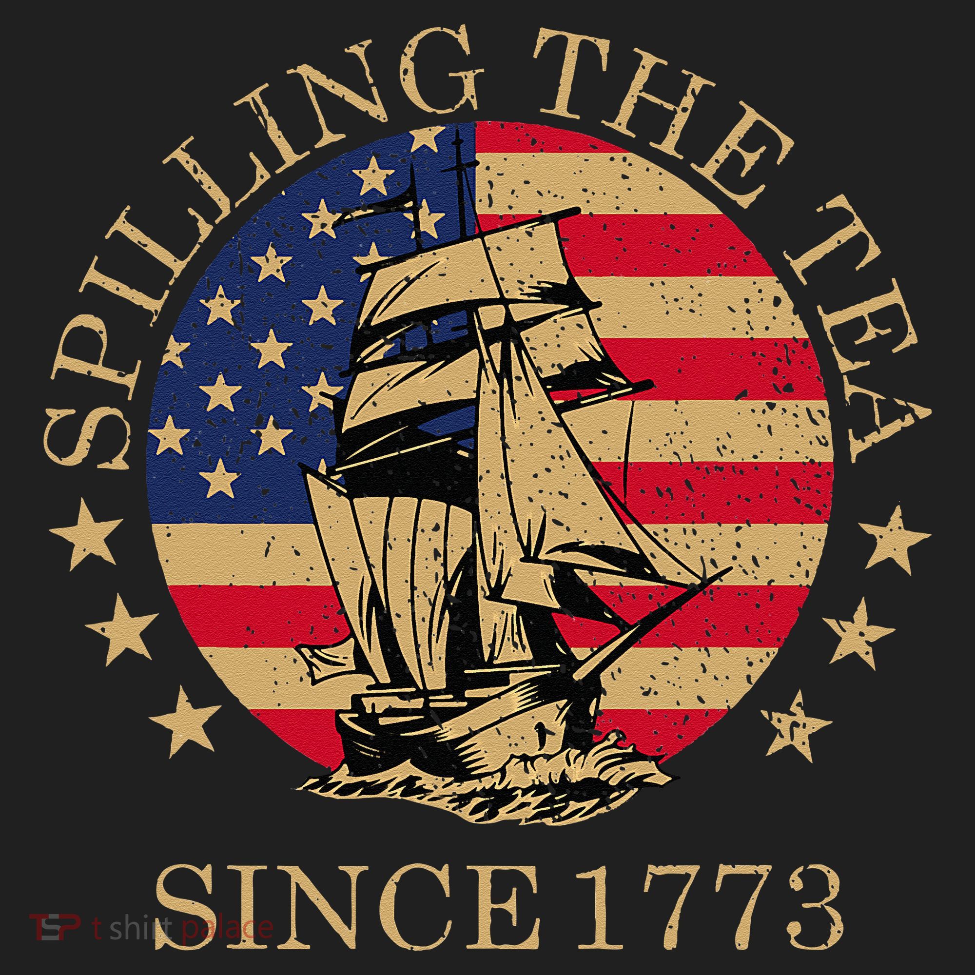Retro Spilling The Tea Since 1773 4th Of July Gift Beanie