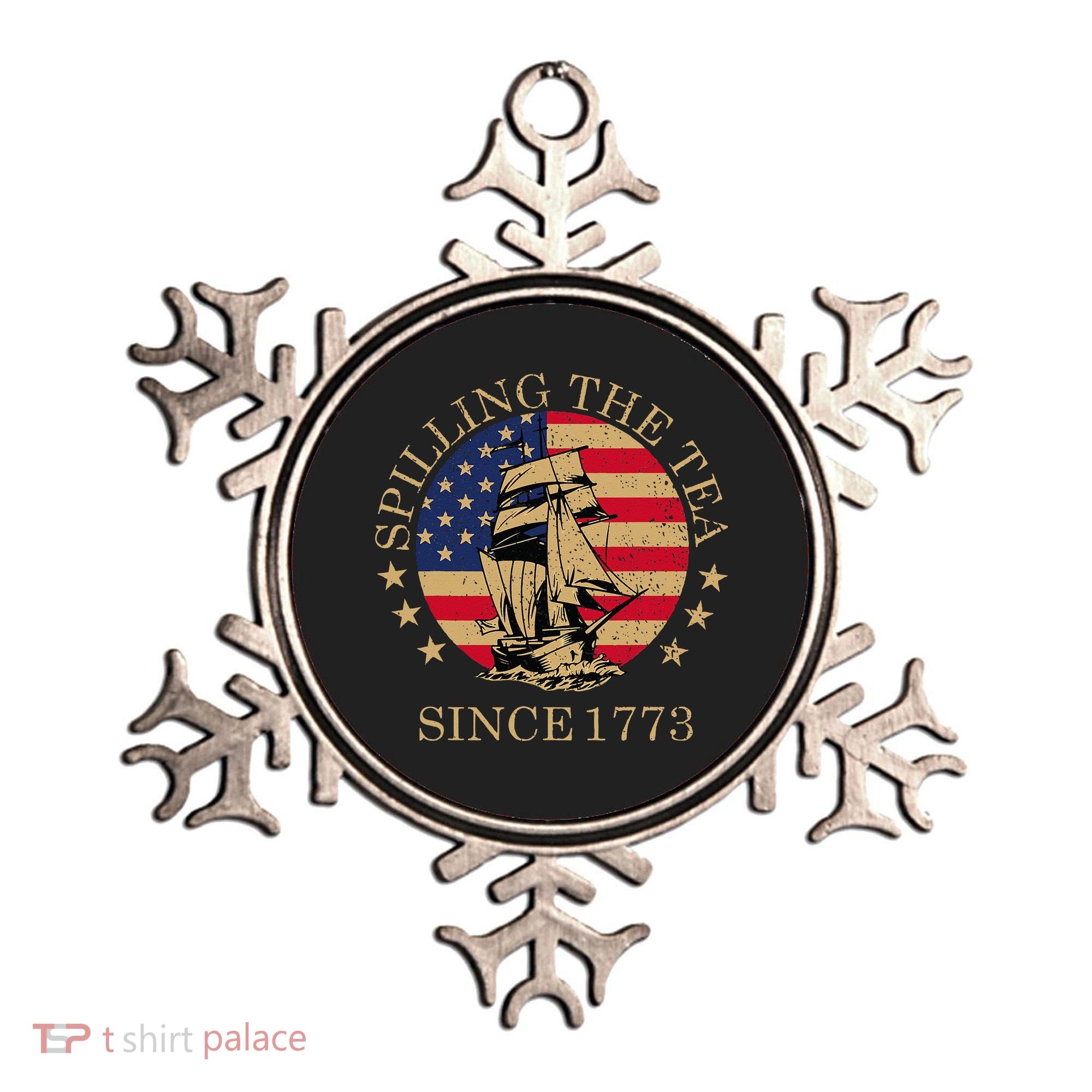 Retro Spilling The Tea Since 1773 4th Of July Gift Ornament