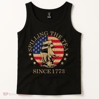 Retro Spilling The Tea Since 1773 4th Of July Gift Tank Top thumb 2