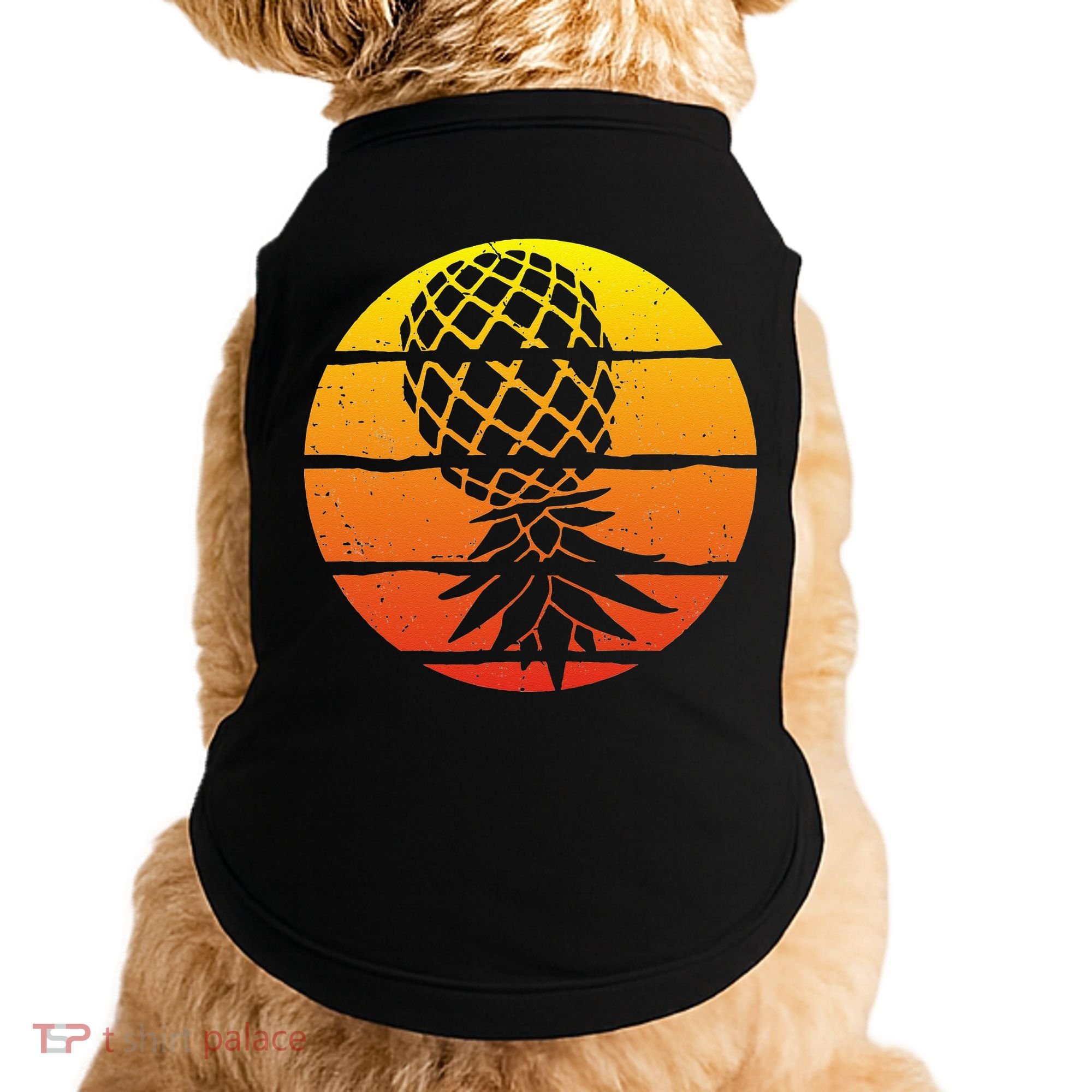 Retro Sunset Upside Down Pineapple Swinger Doggie Tank