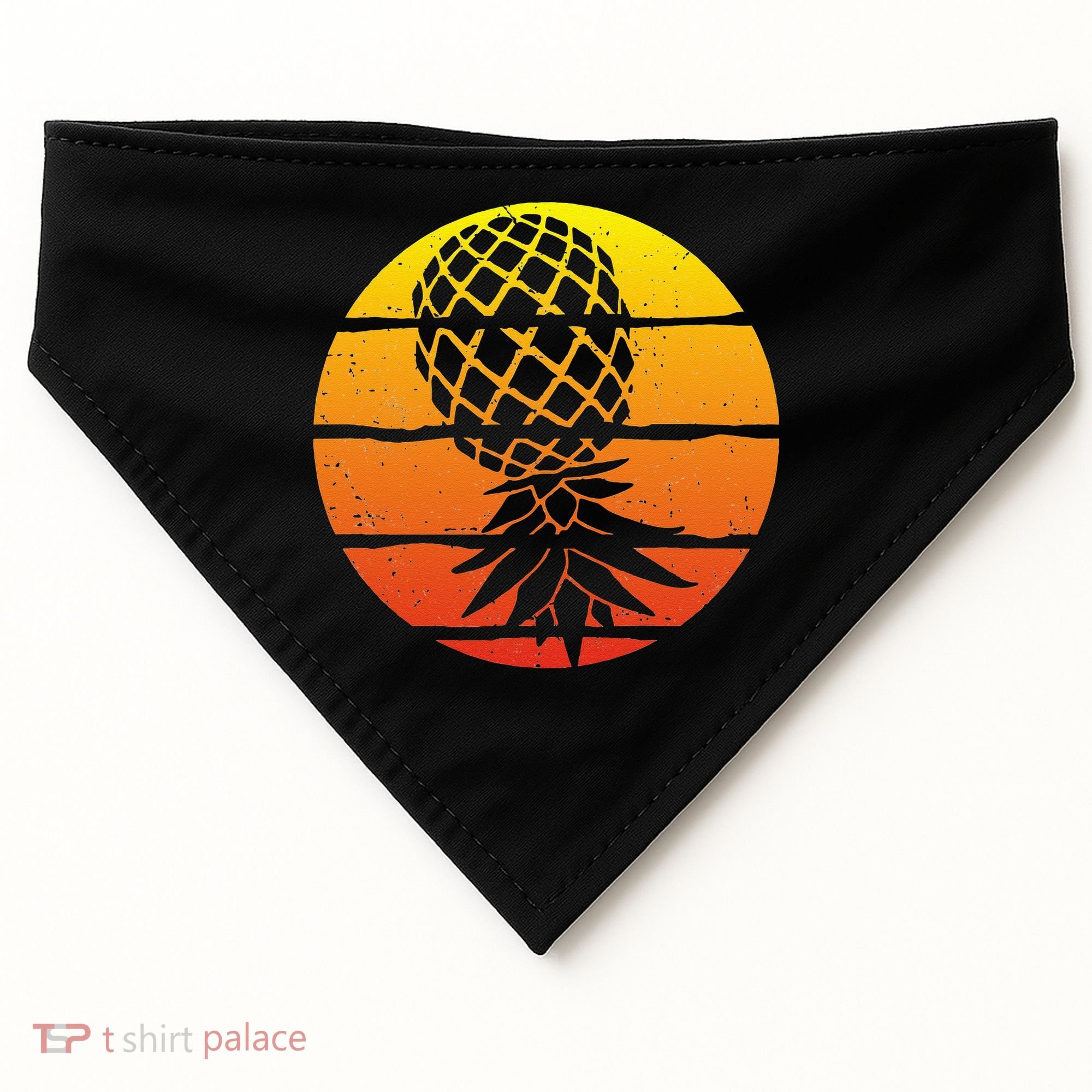Retro Sunset Upside Down Pineapple Swinger USA-Made Doggie Bandana