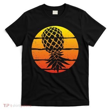 Retro Sunset Upside Down Pineapple Swinger T-Shirt