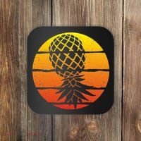 Retro Sunset Upside Down Pineapple Swinger Coaster thumb 0