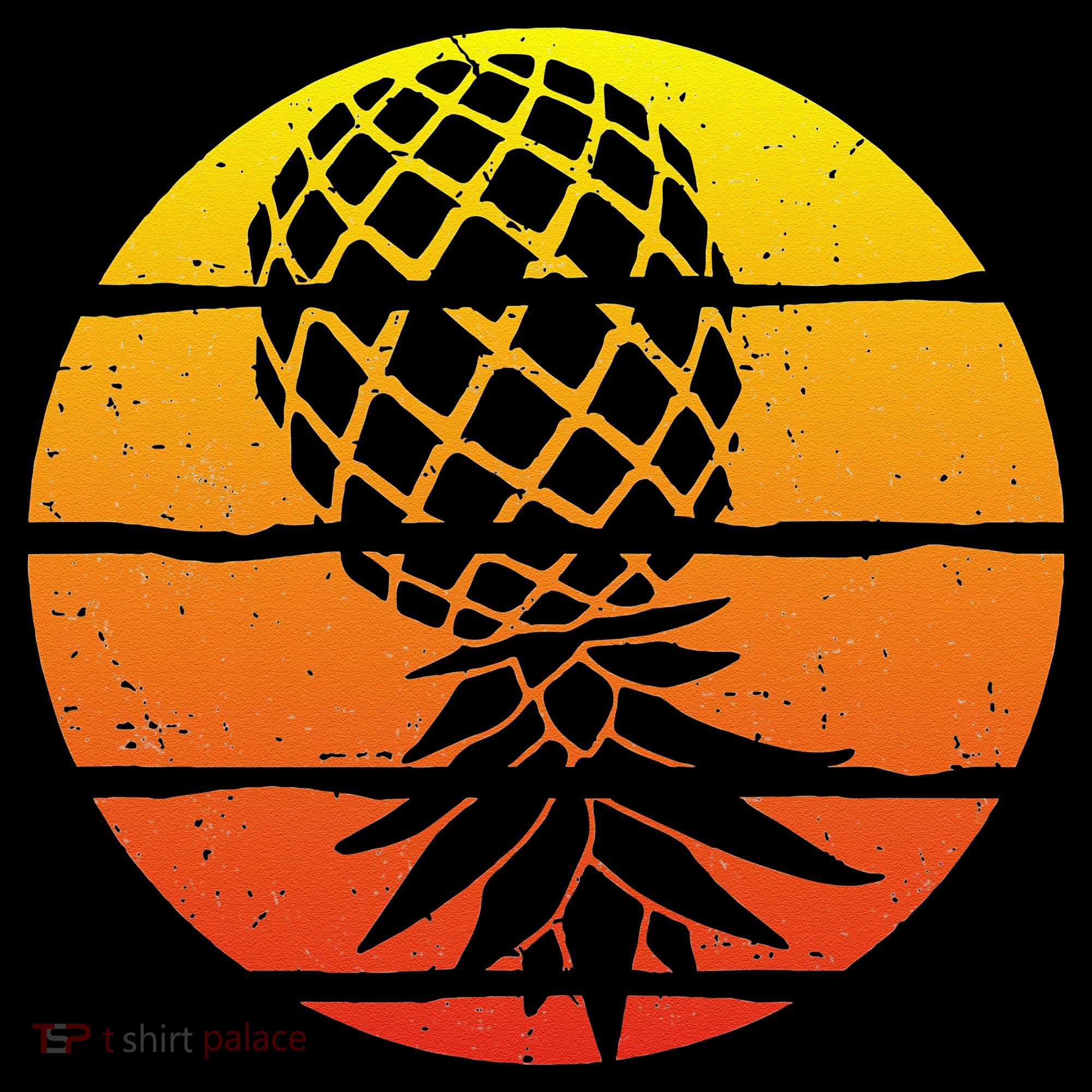 Retro Sunset Upside Down Pineapple Swinger Women's Hoodie