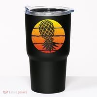 Retro Sunset Upside Down Pineapple Swinger Tumbler thumb 0
