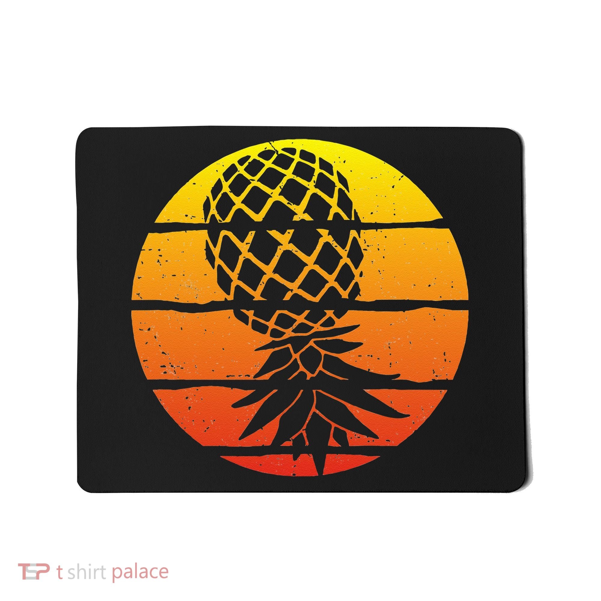 Retro Sunset Upside Down Pineapple Swinger Mousepad