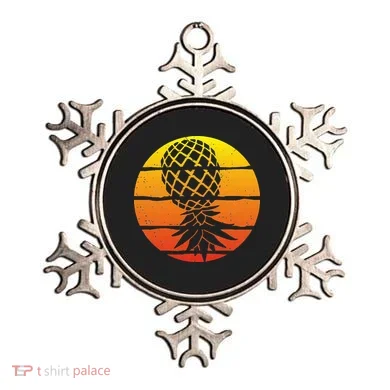 Retro Sunset Upside Down Pineapple Swinger Ornament