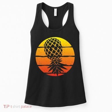 Retro Sunset Upside Down Pineapple Swinger Women's Tank Top