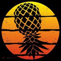 Retro Sunset Upside Down Pineapple Swinger Women's Tank Top thumb 5