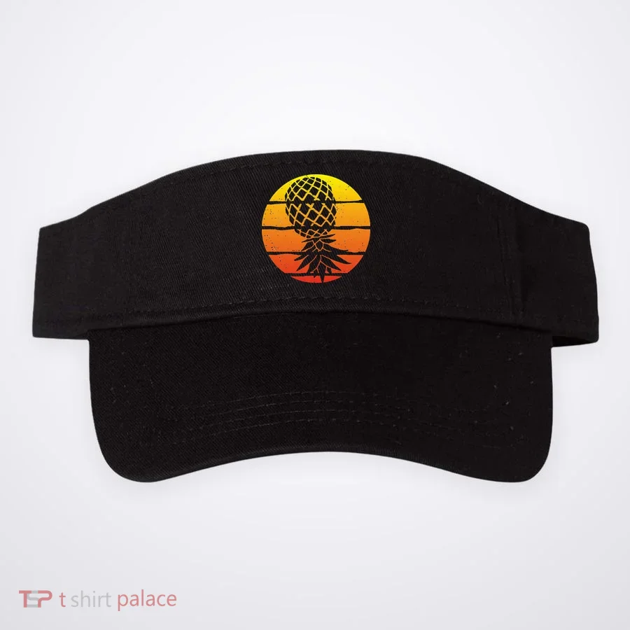Retro Sunset Upside Down Pineapple Swinger Visor