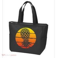 Retro Sunset Upside Down Pineapple Swinger Tote Bag thumb 3
