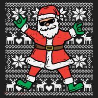 Rocker Santa Ugly Xmas Sweater Funny Christmas Rock Gift Beanie thumb 2