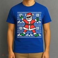 Rocker Santa Ugly Xmas Sweater Funny Christmas Rock Gift T-Shirt thumb 3