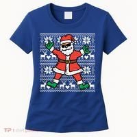 Rocker Santa Ugly Xmas Sweater Funny Christmas Rock Gift Women's T-Shirt thumb 0