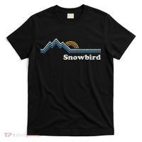 Retro Snowbird Utah Ut Vintage Sunrise Mountains T-Shirt thumb 0