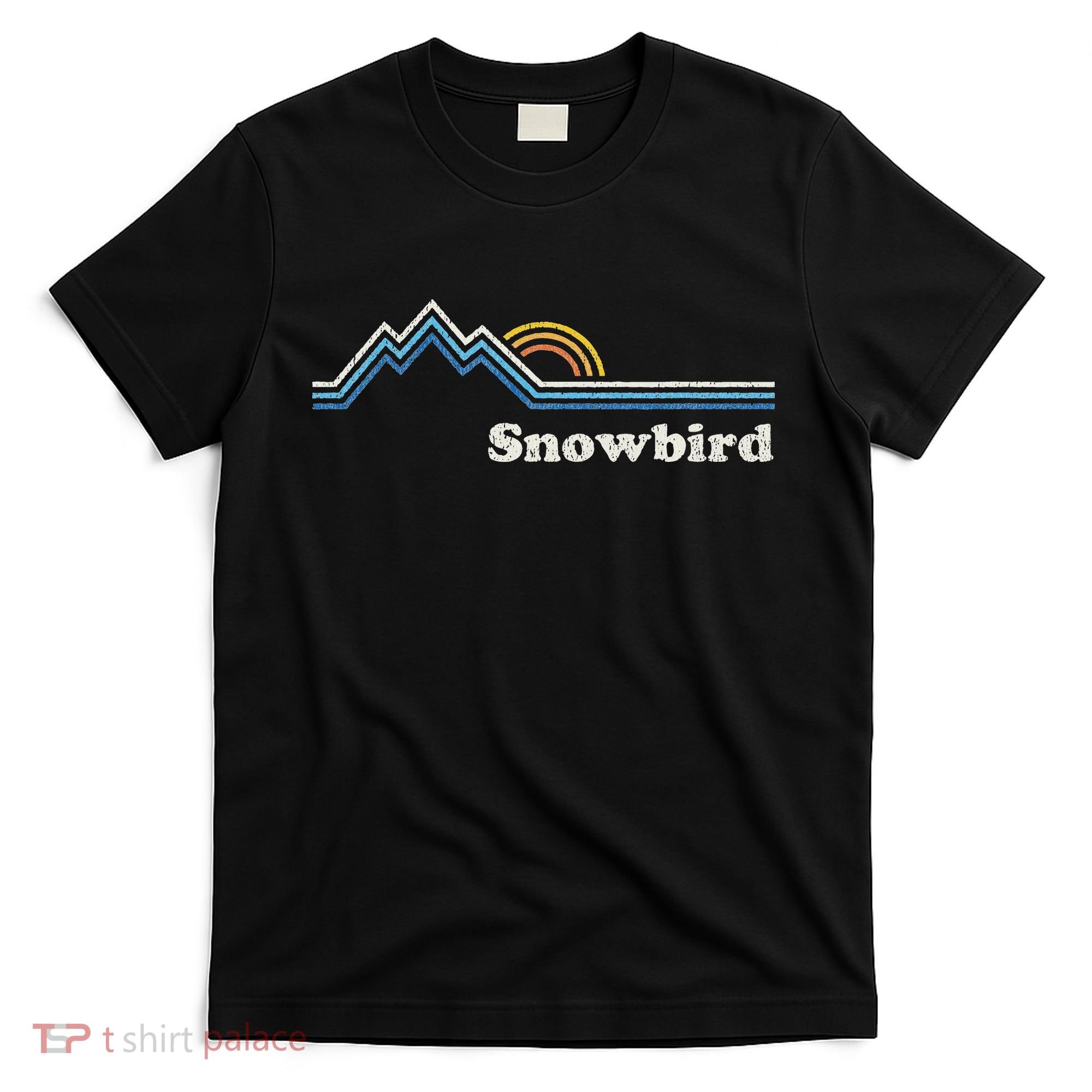 Retro Snowbird Utah Ut Vintage Sunrise Mountains T-Shirt