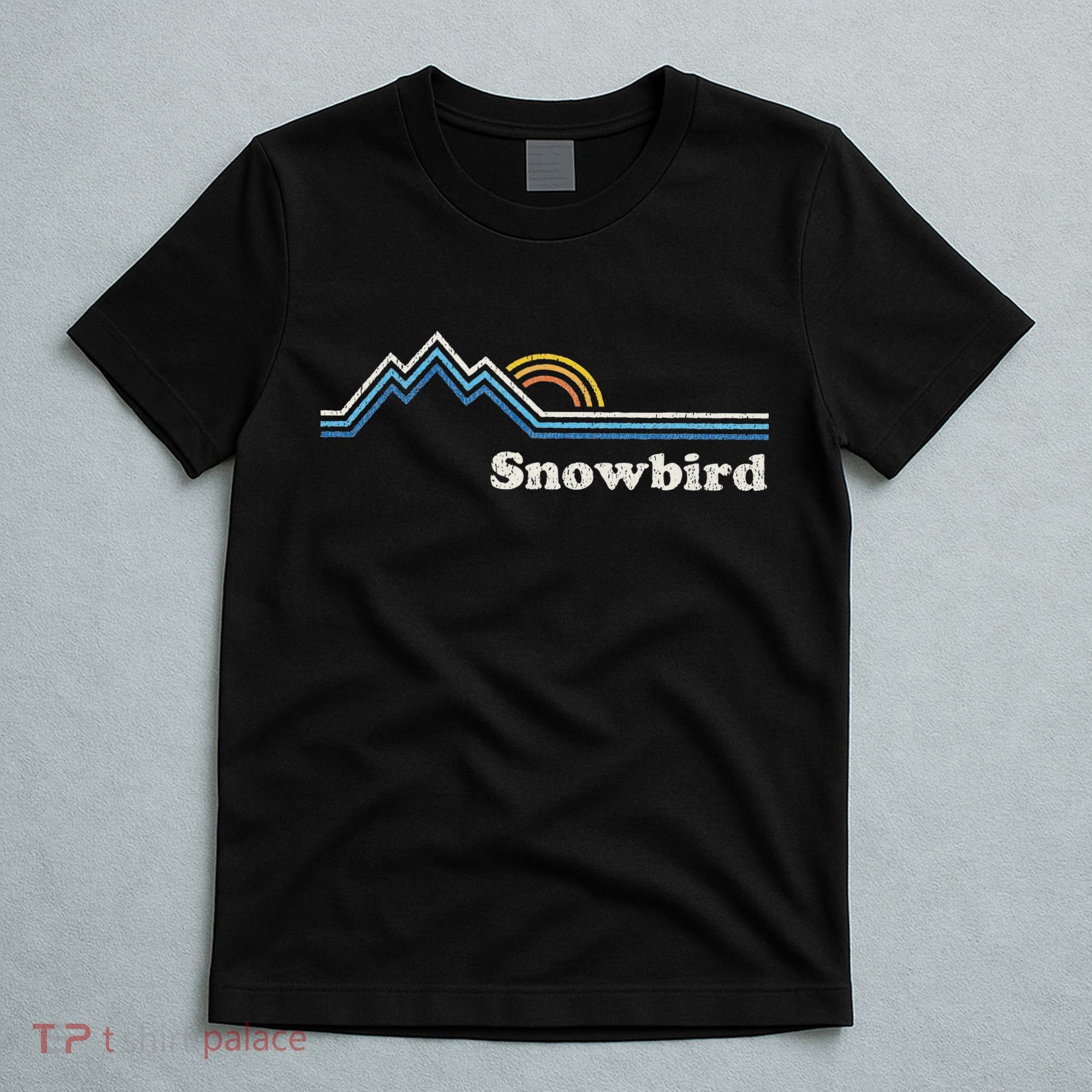 Retro Snowbird Utah Ut Vintage Sunrise Mountains T-Shirt