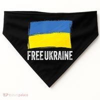 Retro Support Ukraine I Stand With Ukraine Flag Free Ukraine Gift USA-Made Doggie Bandana thumb 0