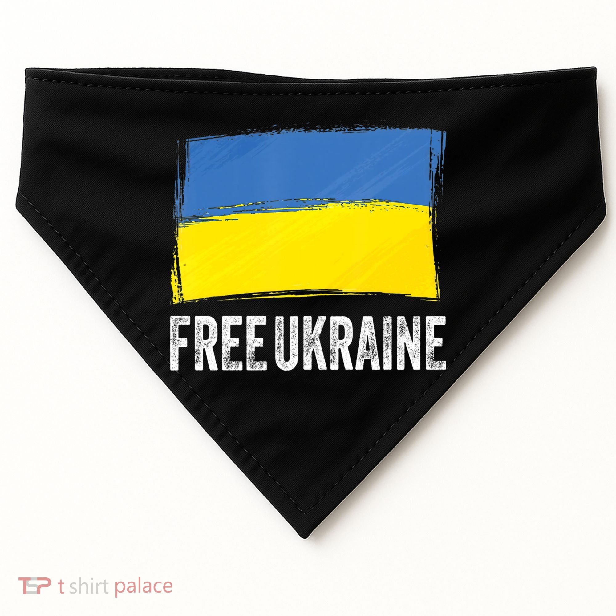 Retro Support Ukraine I Stand With Ukraine Flag Free Ukraine Gift USA-Made Doggie Bandana