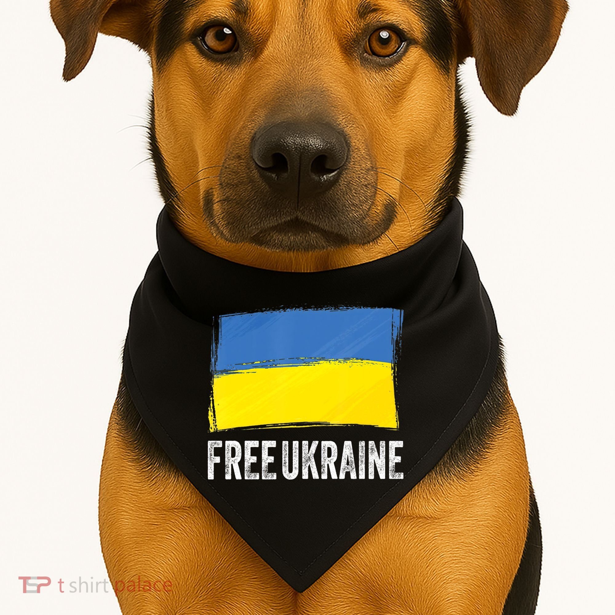 Retro Support Ukraine I Stand With Ukraine Flag Free Ukraine Gift USA-Made Doggie Bandana