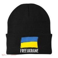 Retro Support Ukraine I Stand With Ukraine Flag Free Ukraine Gift Beanie thumb 0