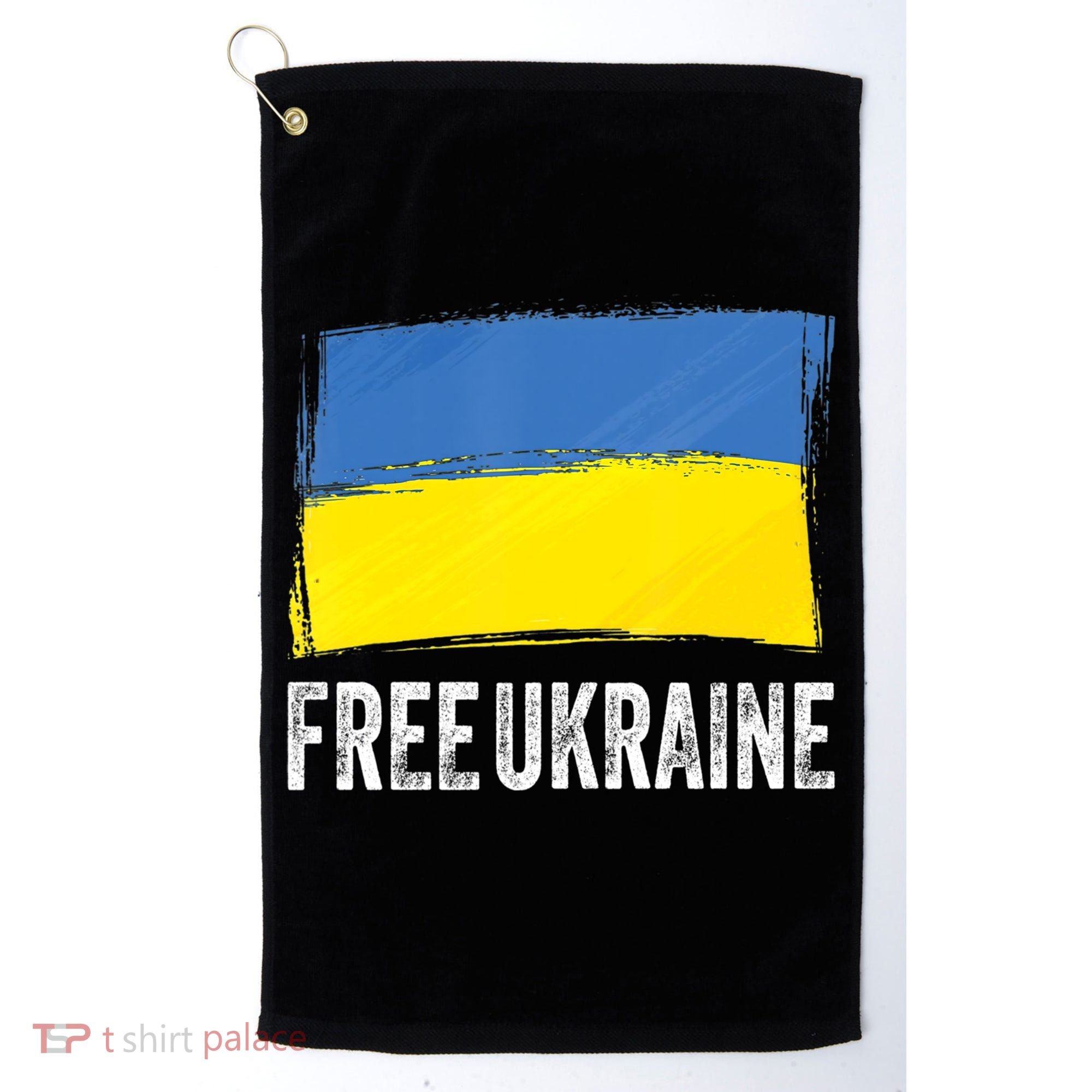 Retro Support Ukraine I Stand With Ukraine Flag Free Ukraine Gift Golf Towel
