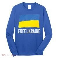 Retro Support Ukraine I Stand With Ukraine Flag Free Ukraine Gift Long Sleeve Shirt thumb 0