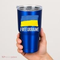 Retro Support Ukraine I Stand With Ukraine Flag Free Ukraine Gift Tumbler thumb 2