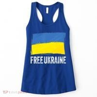 Retro Support Ukraine I Stand With Ukraine Flag Free Ukraine Gift Women's Tank Top thumb 0