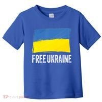 Retro Support Ukraine I Stand With Ukraine Flag Free Ukraine Gift Toddler T-Shirt thumb 0