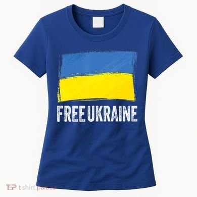 Retro Support Ukraine I Stand With Ukraine Flag Free Ukraine Gift Women's T-Shirt