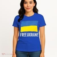 Retro Support Ukraine I Stand With Ukraine Flag Free Ukraine Gift Women's T-Shirt thumb 4