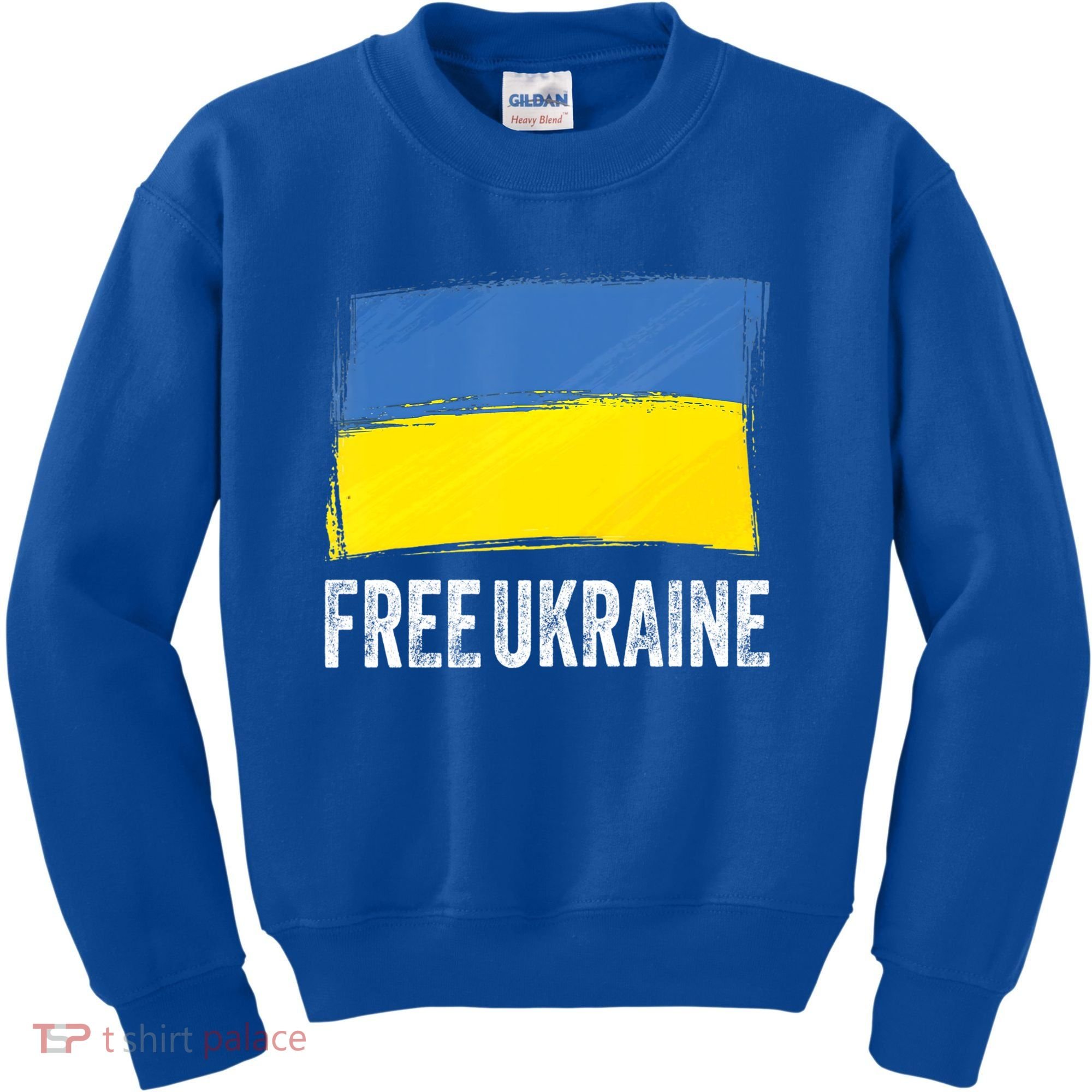 Retro Support Ukraine I Stand With Ukraine Flag Free Ukraine Gift Kids Sweatshirt