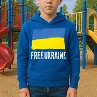 Retro Support Ukraine I Stand With Ukraine Flag Free Ukraine Gift Kids Hoodie thumb 2